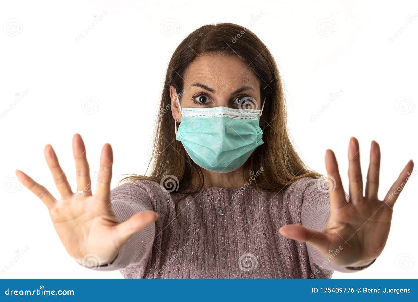 Scared Woman Stock Illustration 79644139