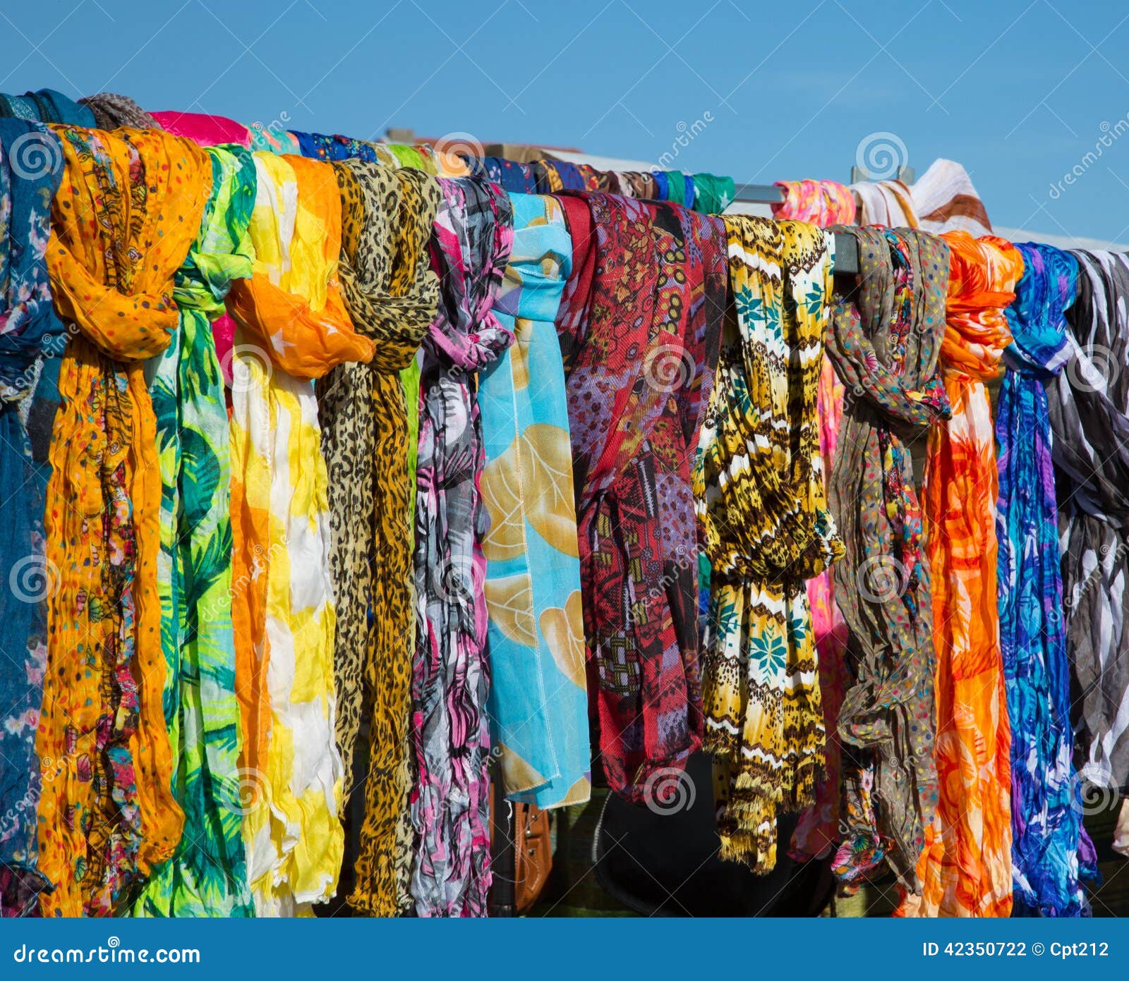 Scarf with blue sky stock photo. Image of objects, orange 42350722
