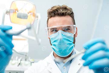 Scary Dental Tools Crazy Patient Facial Expression Stock Image CartoonDealer 26801809