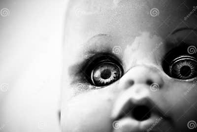 Scary Doll Eyes stock image. Image of head, human, horror - 7434783