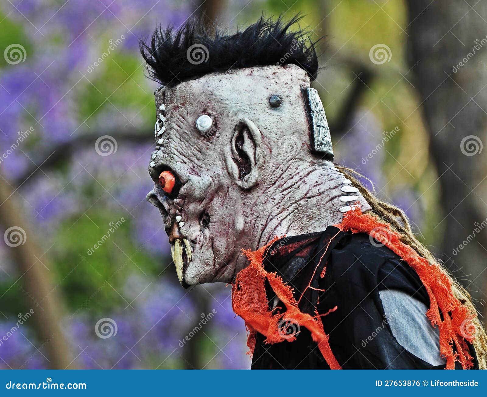 Scary Ghoulish Monster, Man In Mask. Stock Photo - Image of gothic