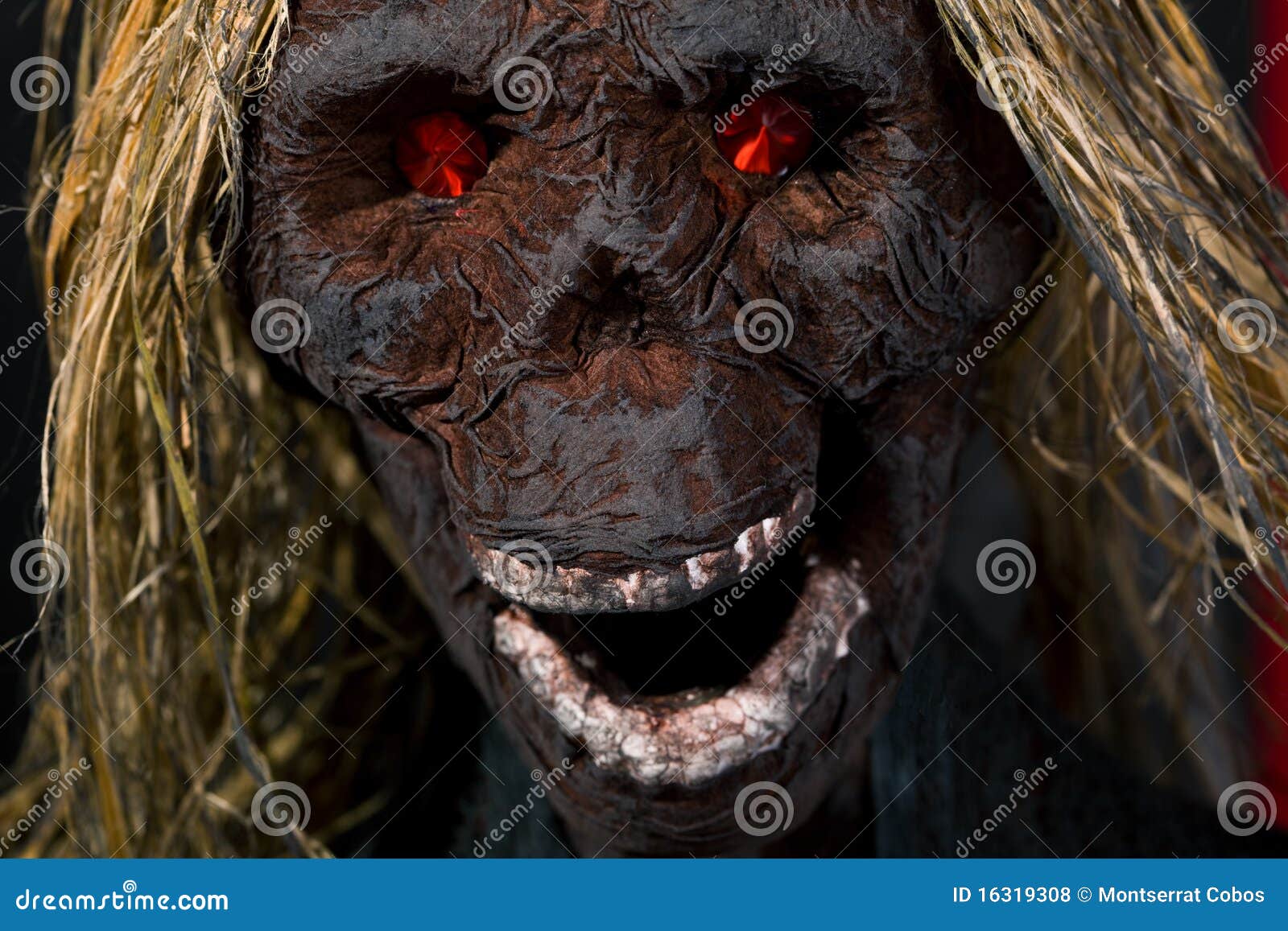Scary Halloween face stock photo. Image of murder, devil 16319308