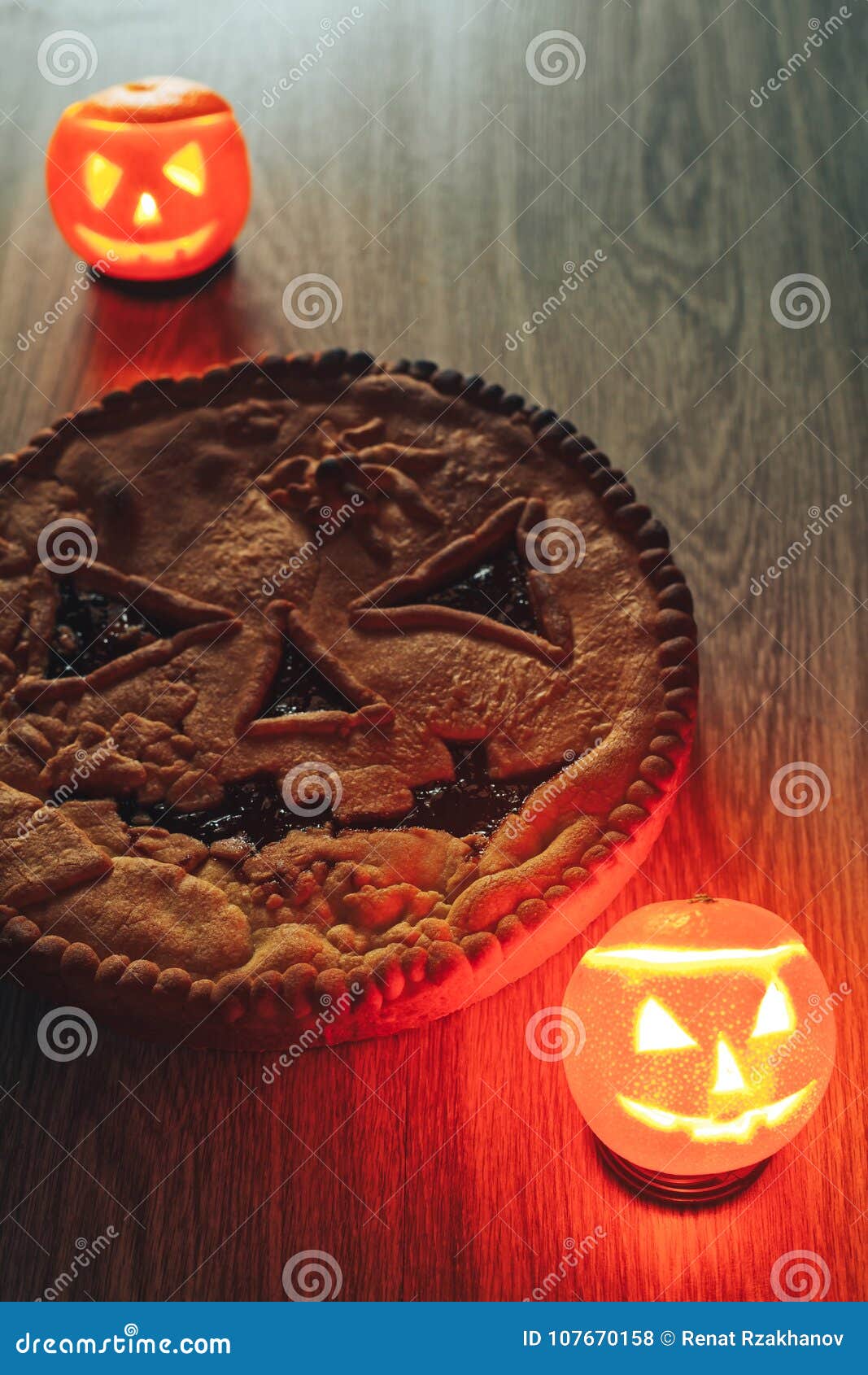 Scary Halloween Pie stock photo. Image of copy, border 107670158
