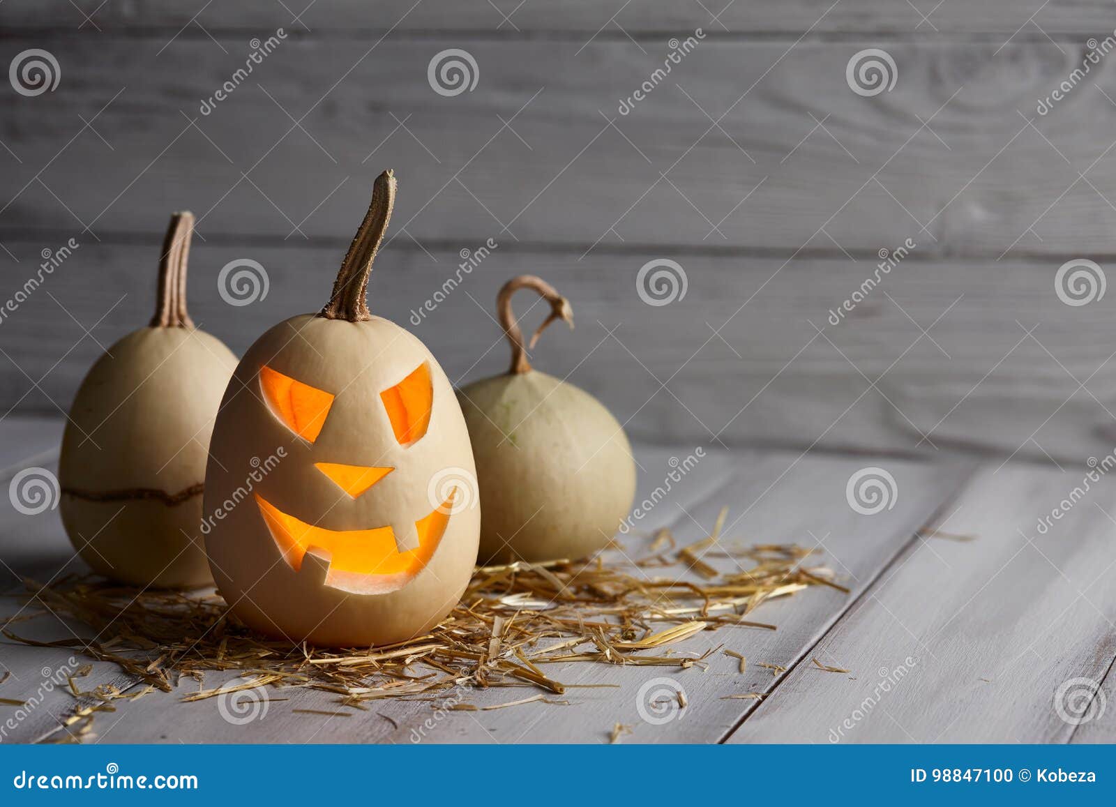 Scary Halloween Pumpkins In Old Barn Stock Photo Image Of Season