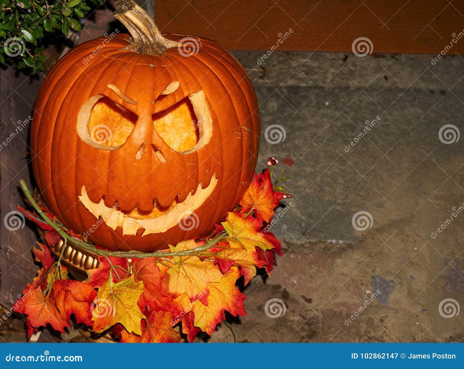 A scary Jack O Lantern stock image. Image of creepy - 102862147