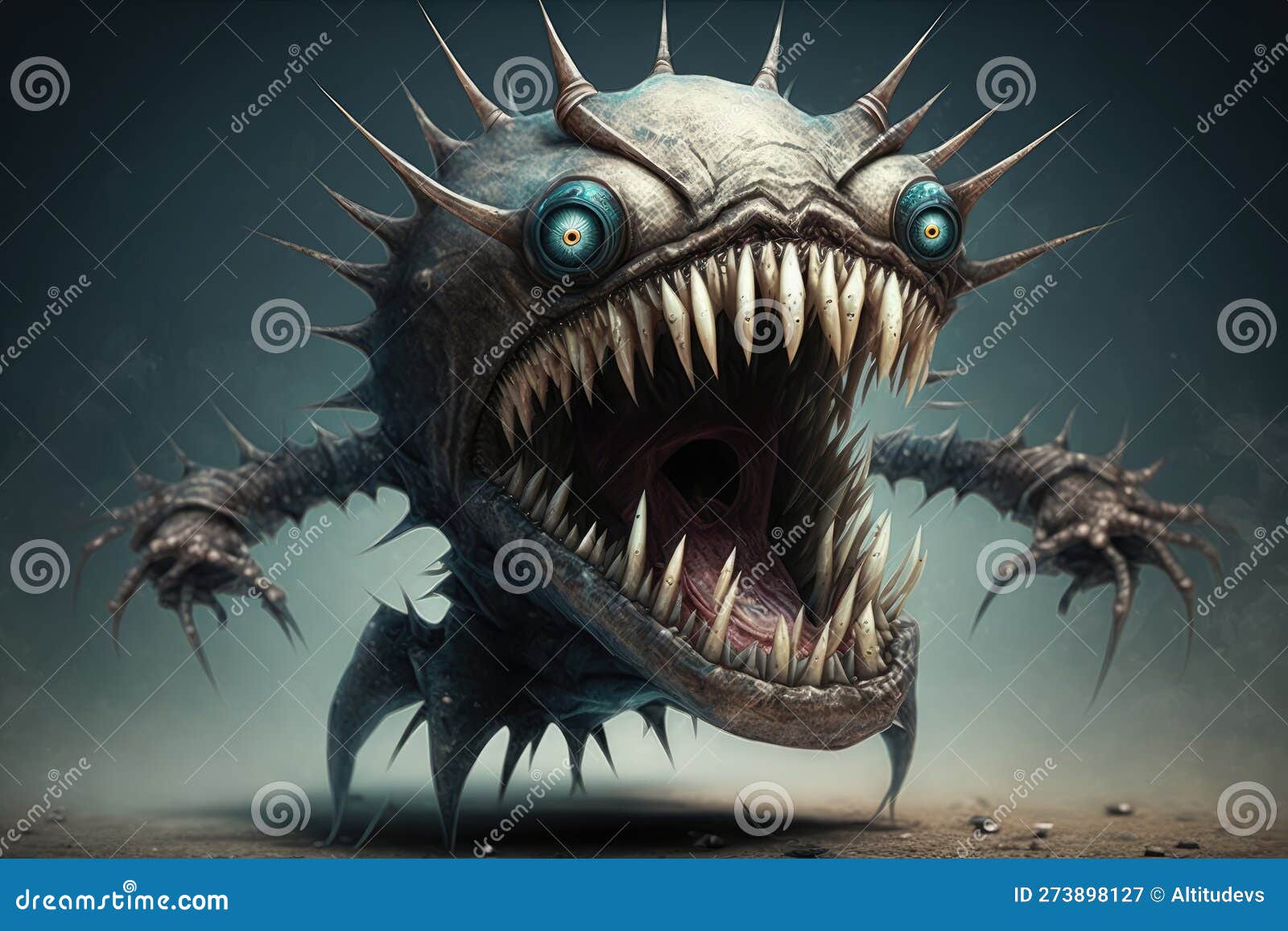 Door with Black Angry Scary Monster Face. Stock Image - Image of