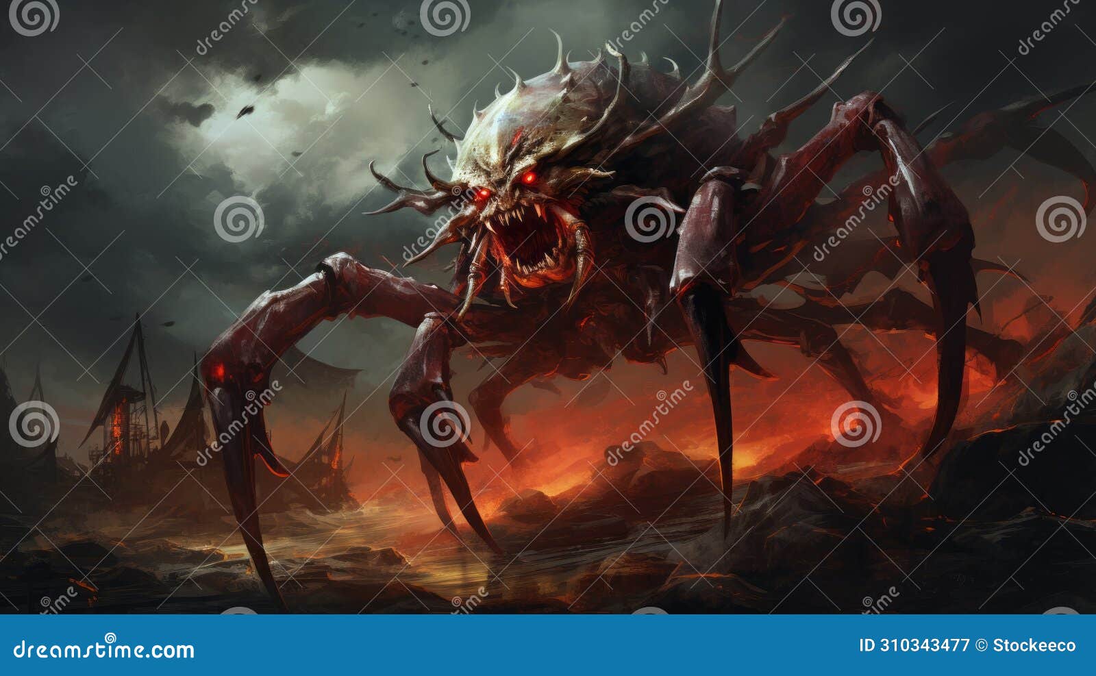scary nightmare creature with crab: unleash your worst fears