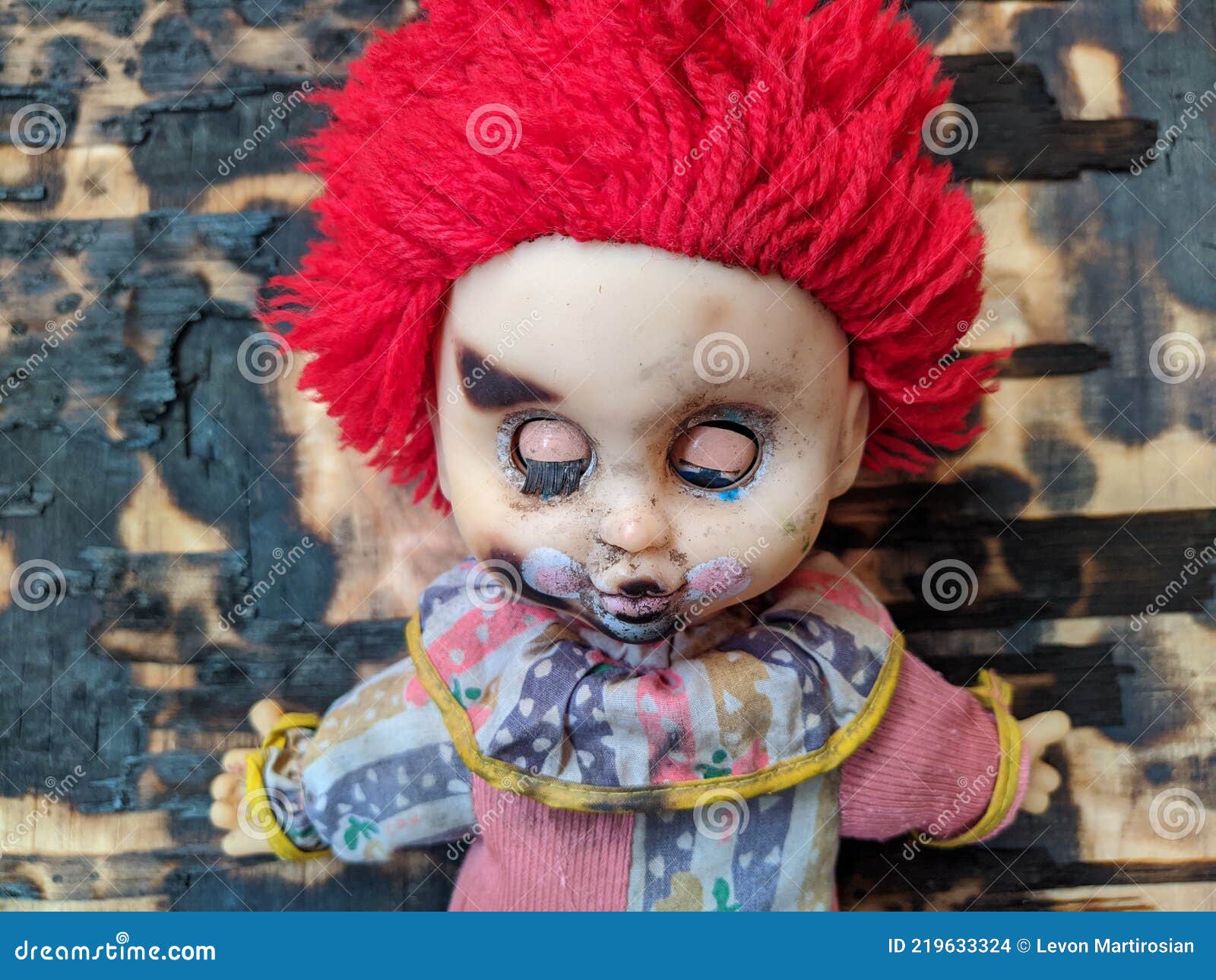 Scary creepy old doll stock photo. Image of staring - 184191750