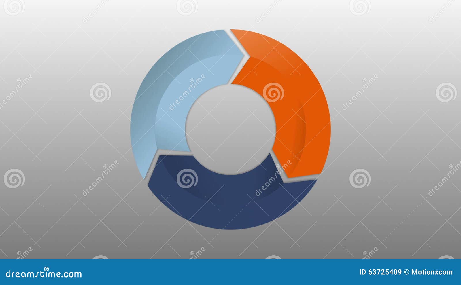 Diagramma Di Flusso Del Cerchio Di Tre Frecce Modello Di