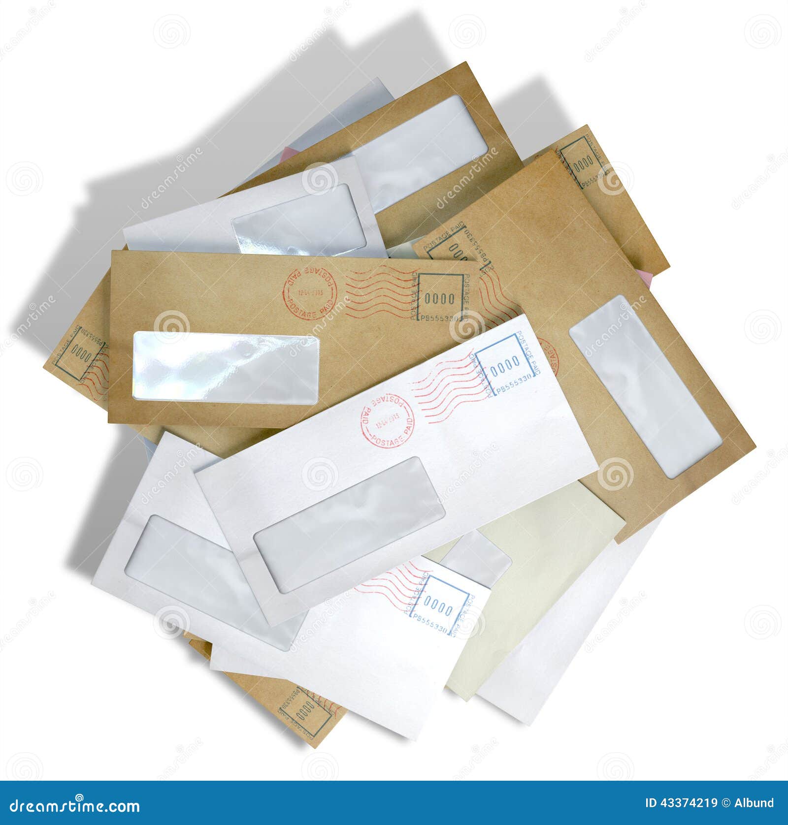 Pile Des Enveloppes Matelassées Photo stock - Image du