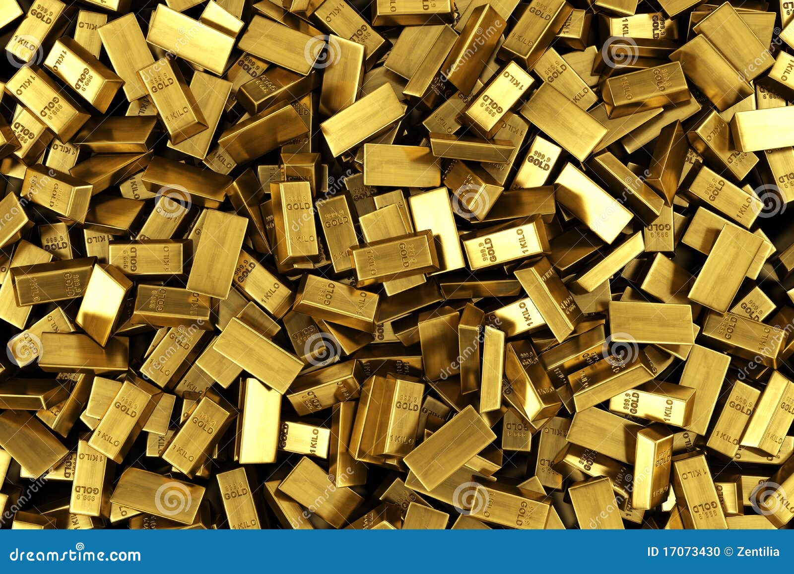 scattered gold bars