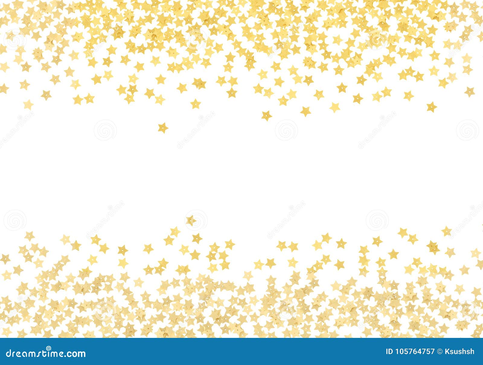 scattered gold star  confetti borders