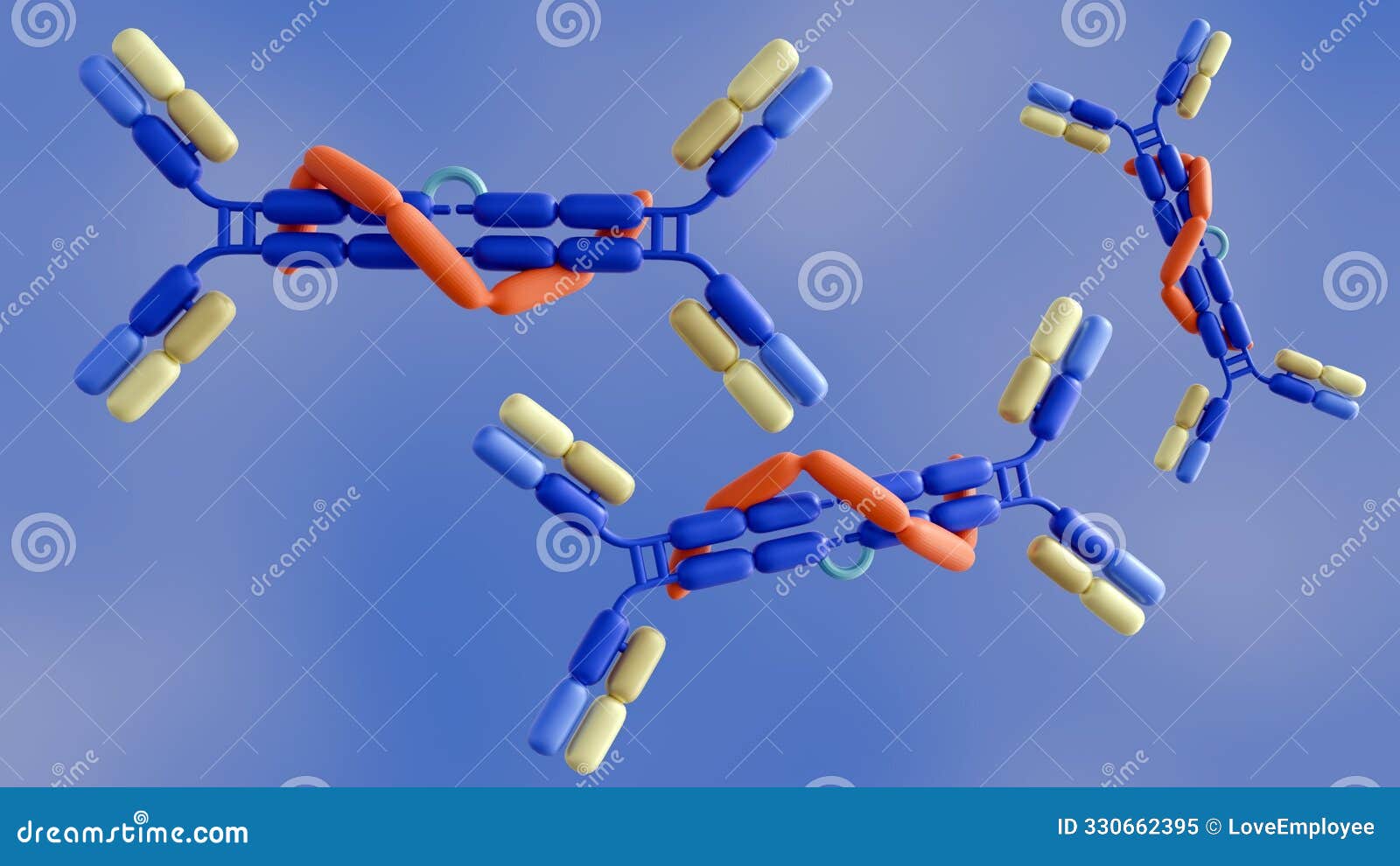 scattered immunoglobulin a or iga molecules with secretory protein