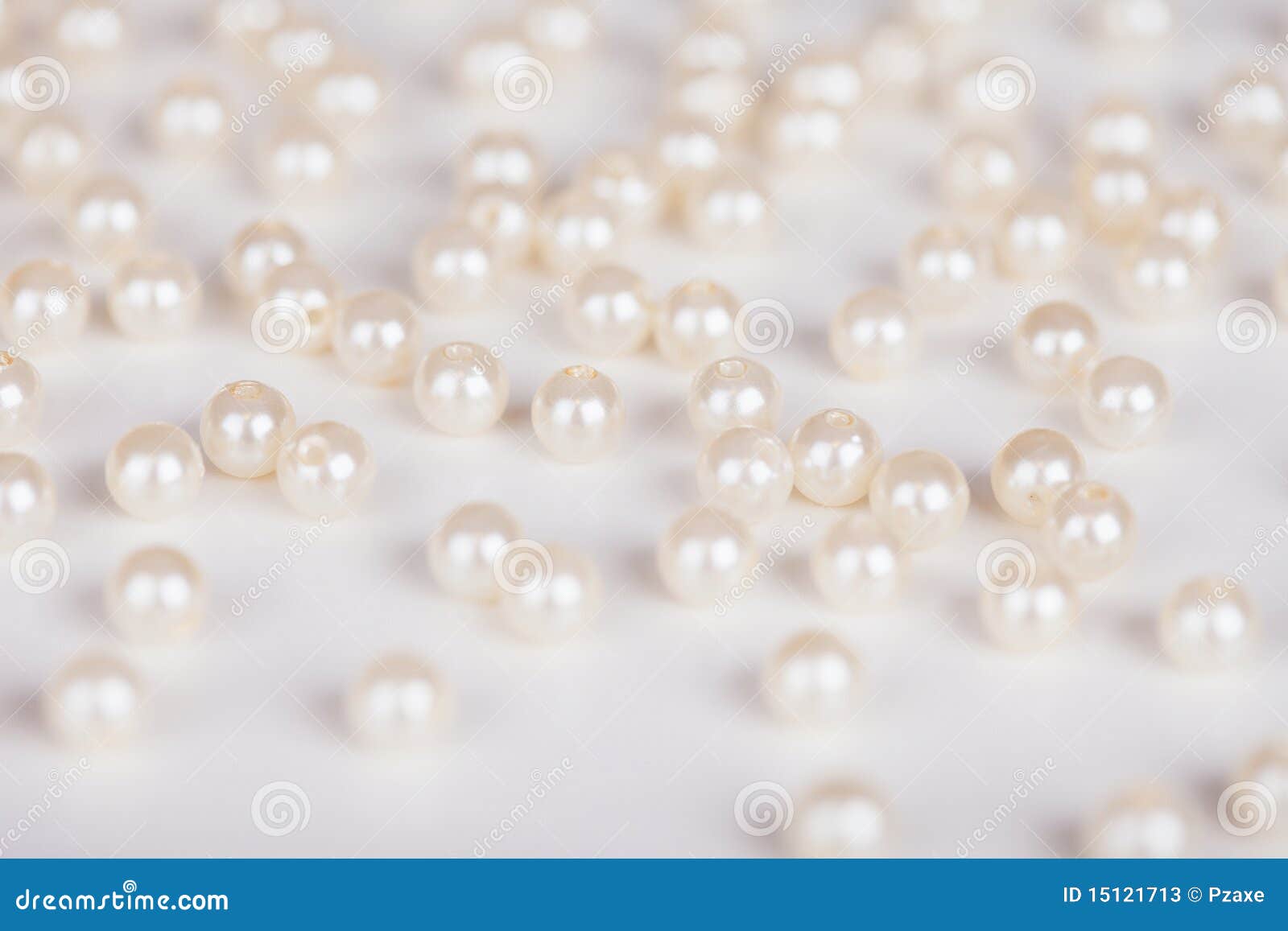 scattering of fake pearls