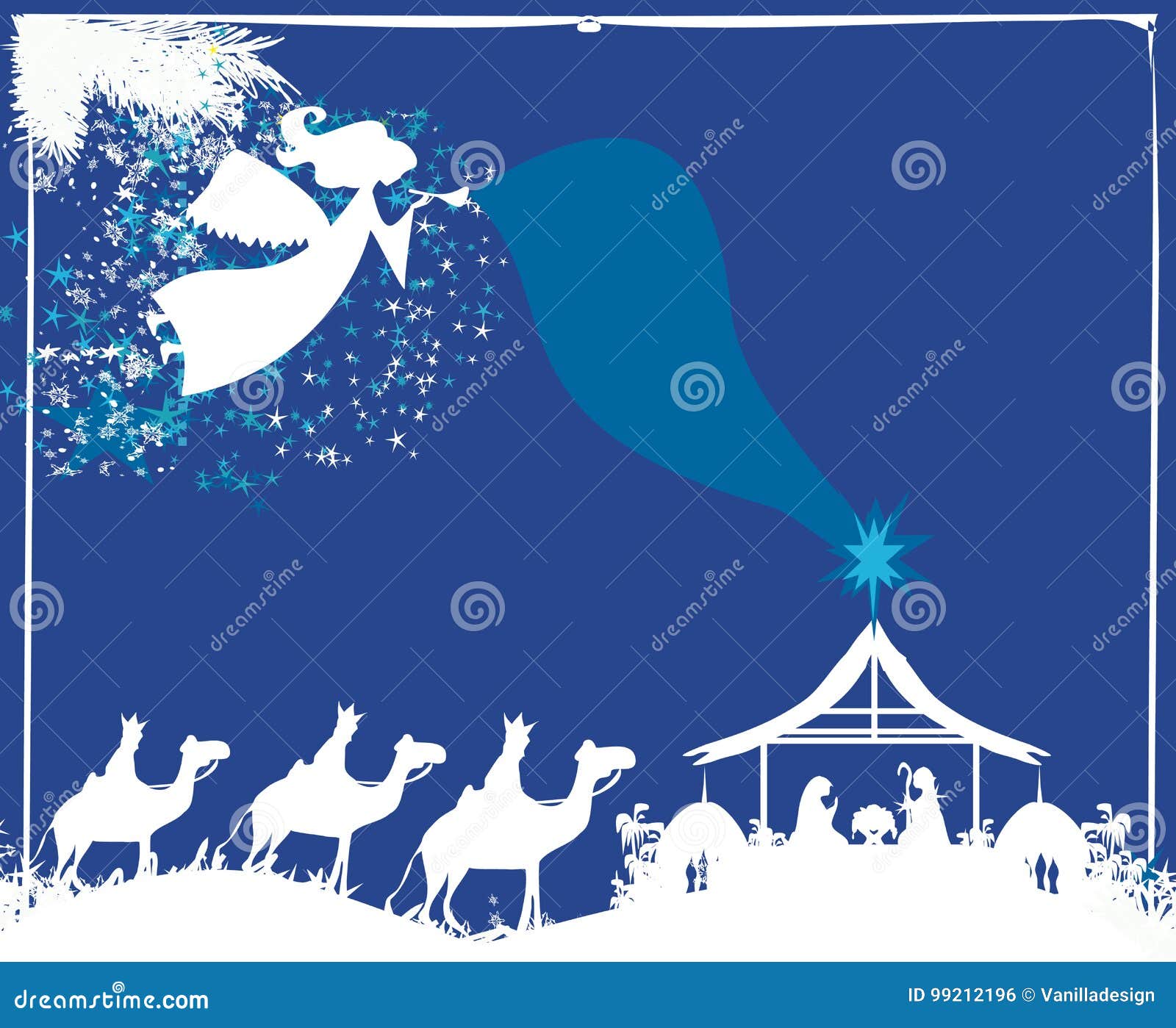 Sfondi Natalizi Religiosi.Scena Religiosa Di Nativita Di Natale Illustrazione Vettoriale Illustrazione Di Preghiera Jesus 99212196