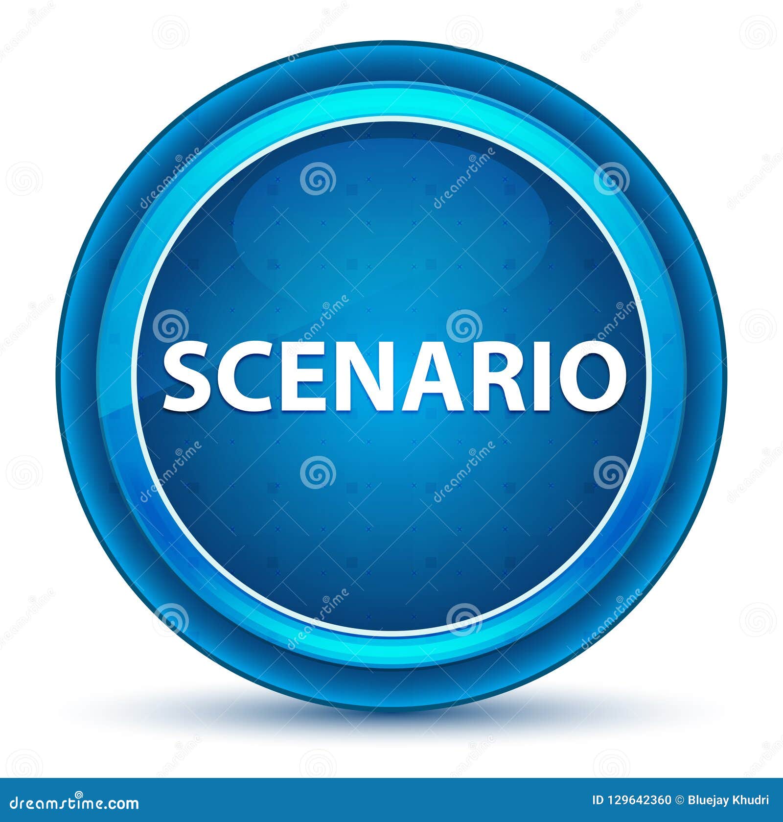 scenario eyeball blue round button