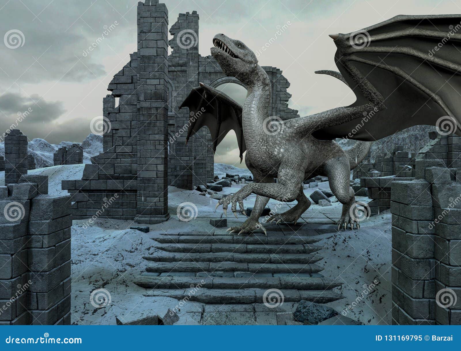 colossal white dragon landscape colossal white dragon landscape