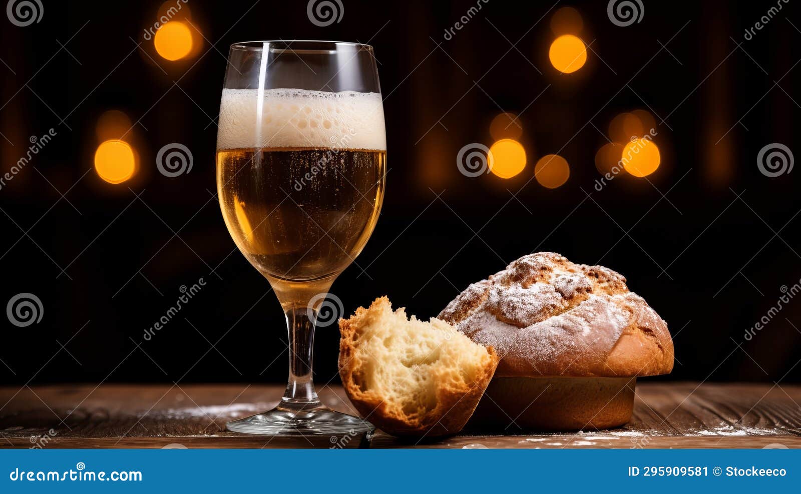 baroque chiaroscuro: a festive table setting with beer and bread