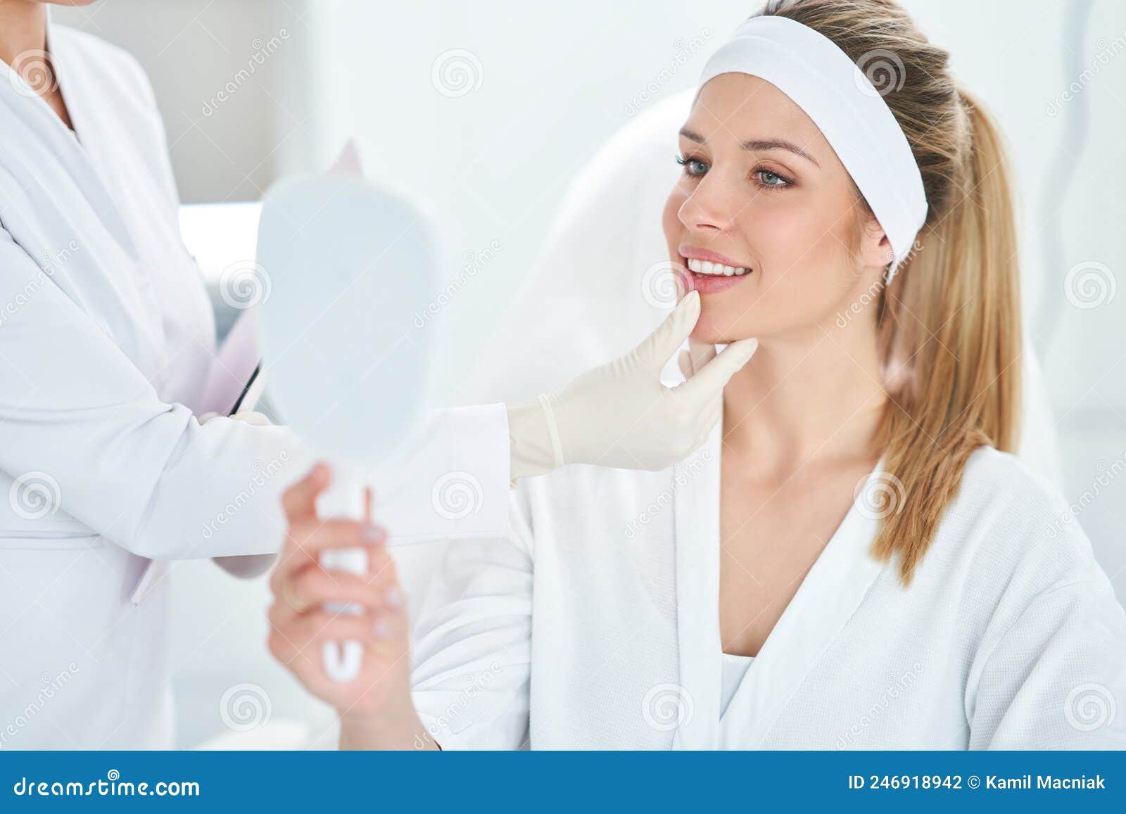 a scene of medical cosmetology treatments botox injection.