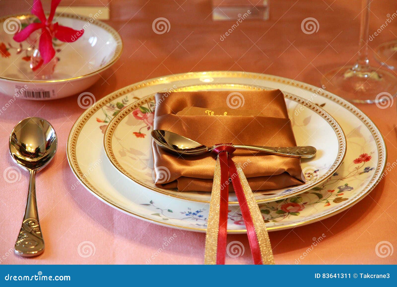 Scenery of the Tableware of the Dining Table Stock Image Image of