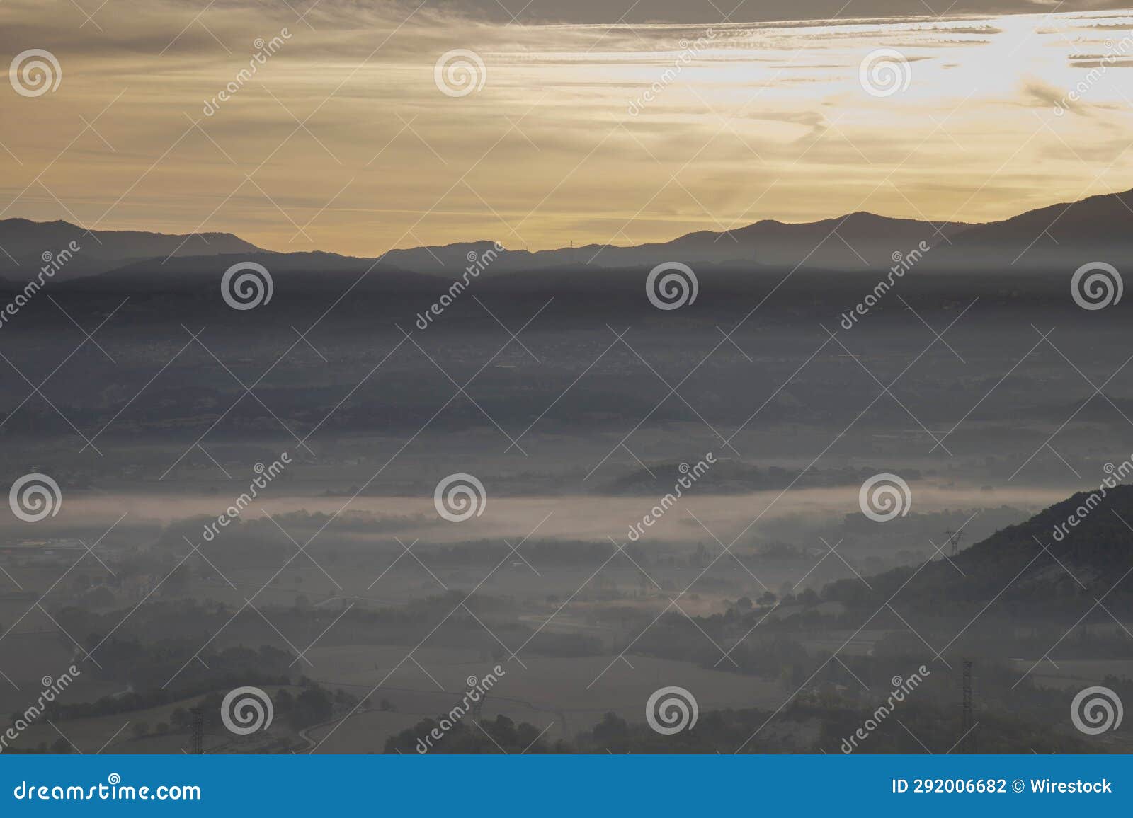 Scenic Aerial View of a Mountain Range Blanketed with a Thick Layer of
