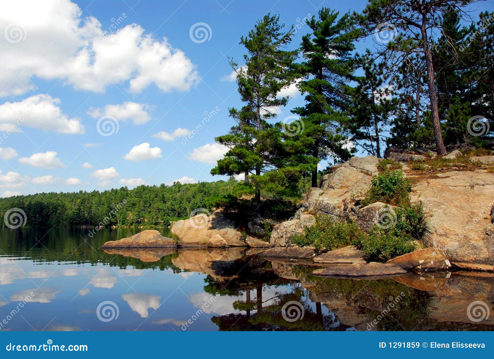 Scenic lake stock image. Image of beautiful, algonquin 1291859