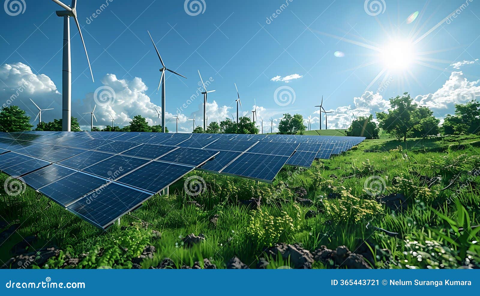 a scenic landscape filled with wind turbines
