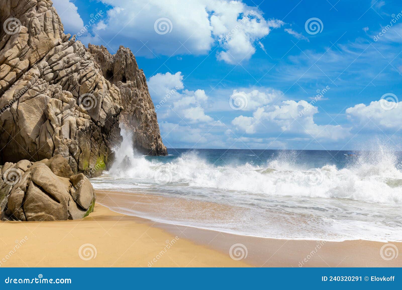 scenic los cabos travel destination playa del divorcio, divorce beach located near famous arch of cabo san lucas
