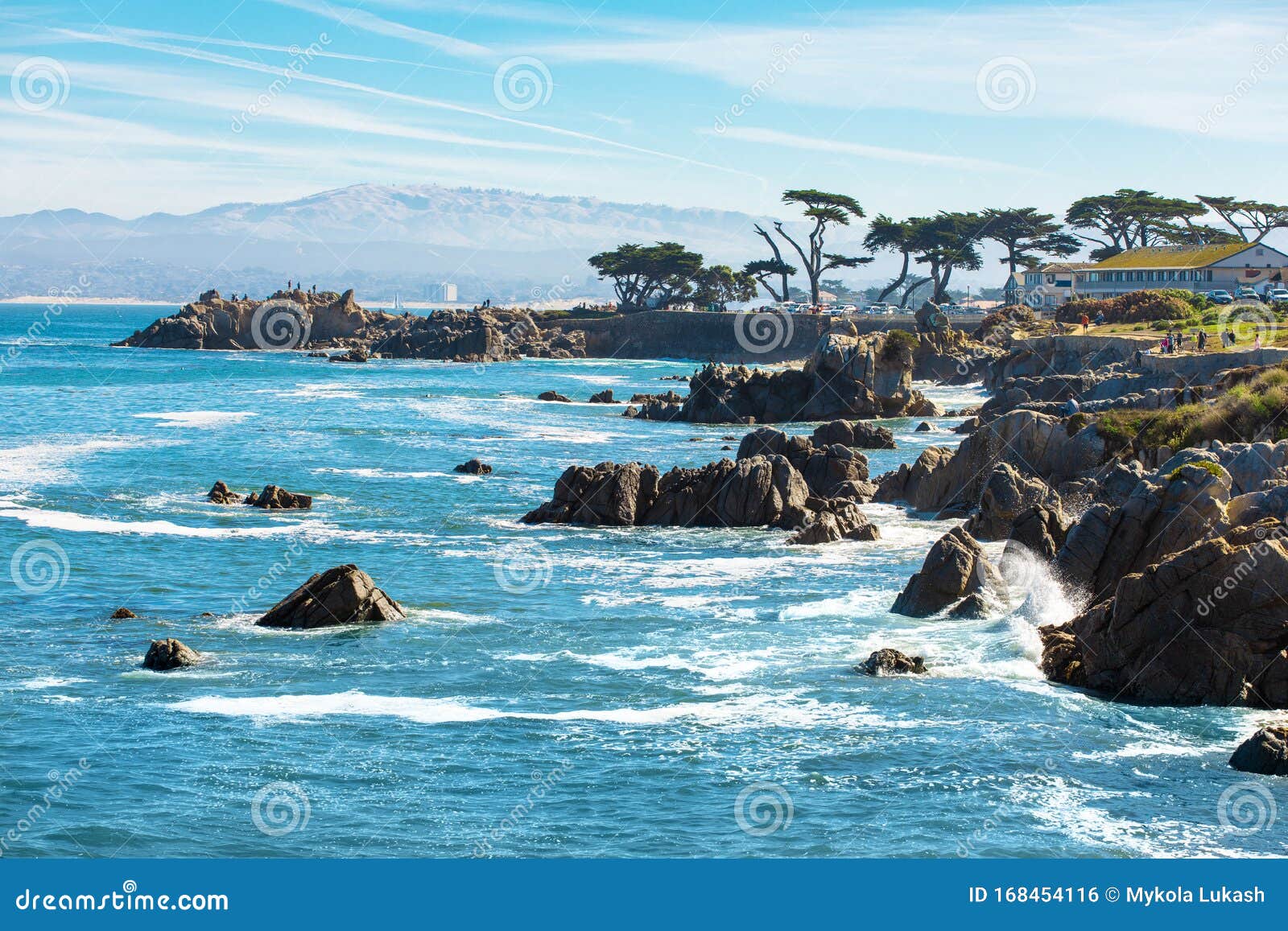 scenic monterey coast, beautiful california coastline, pacific grove, monterey, california, usa
