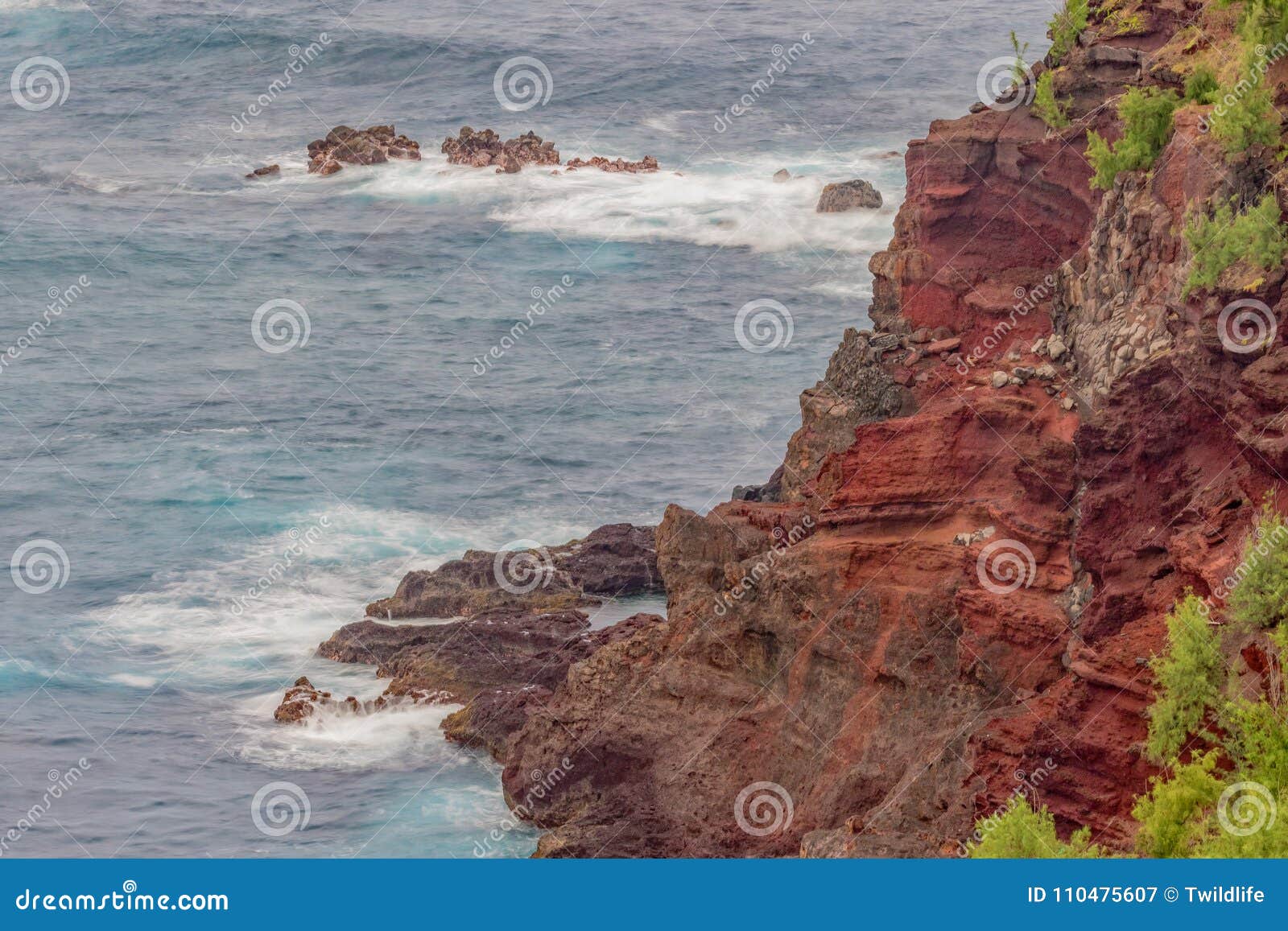 Scenic North Maui Coastline Landscape. Teh scenic landscape of the north Maui coastline