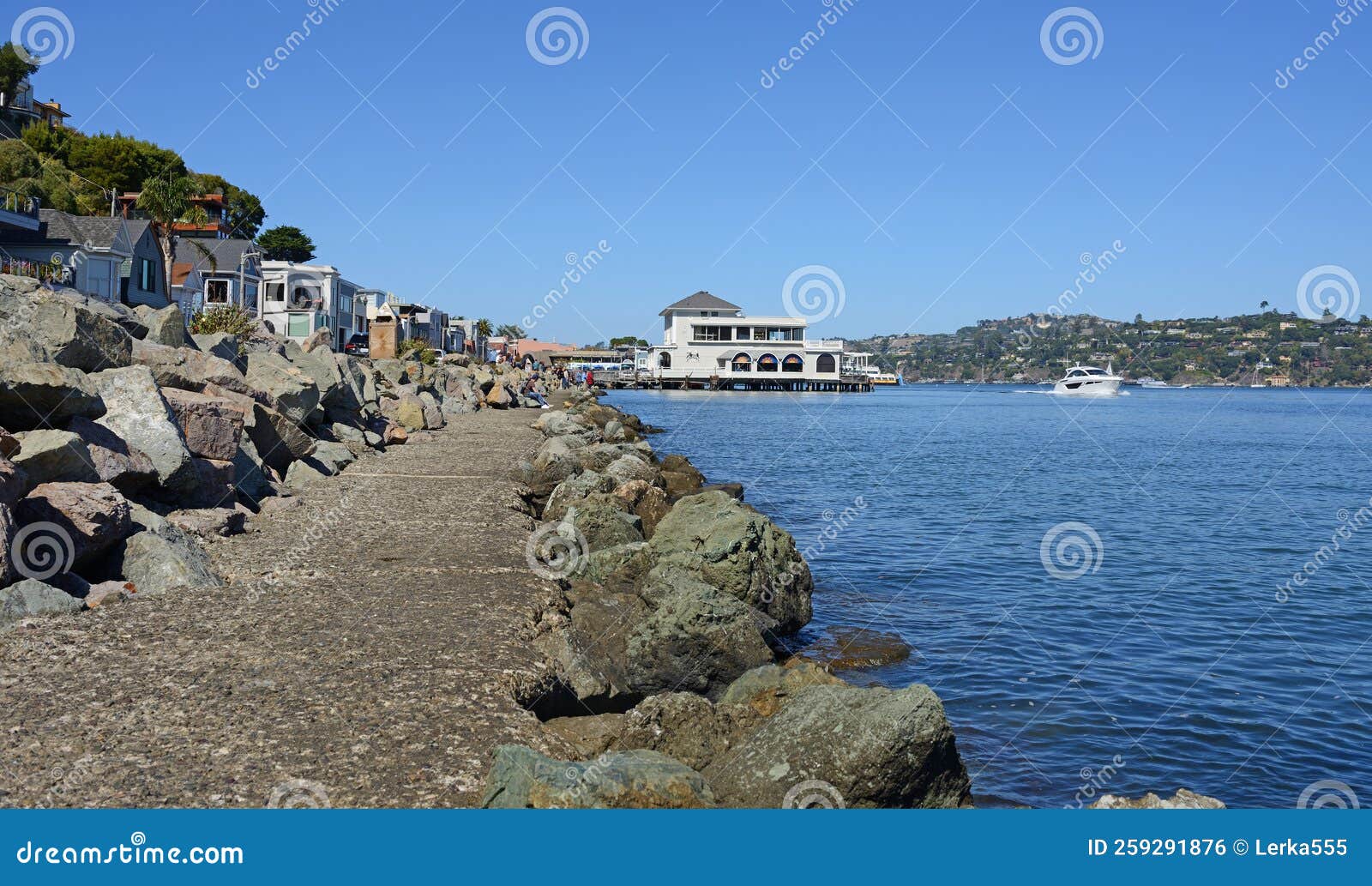Scenic Pathway Along Bridgeway. Sausalito, California Editorial Photo