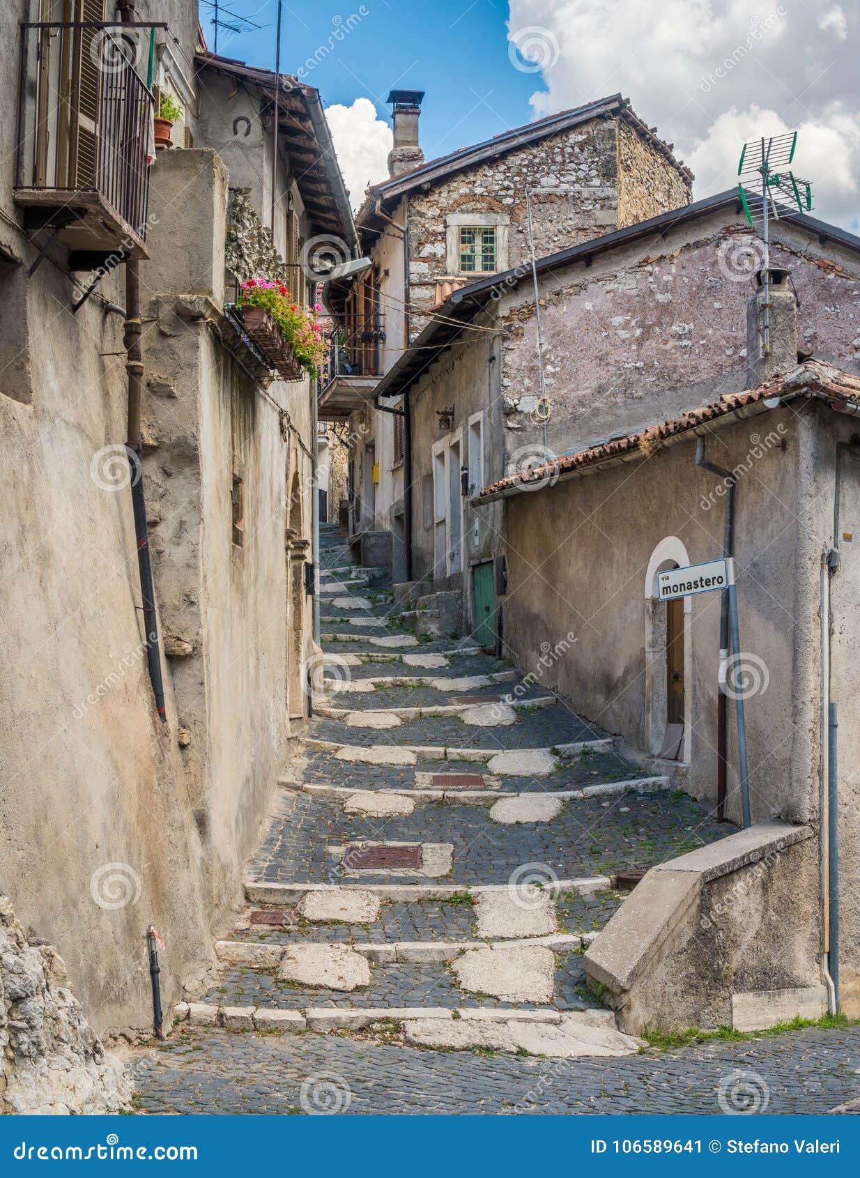 scenic sight in tagliacozzo, province of l`aquila, abruzzo, italy.