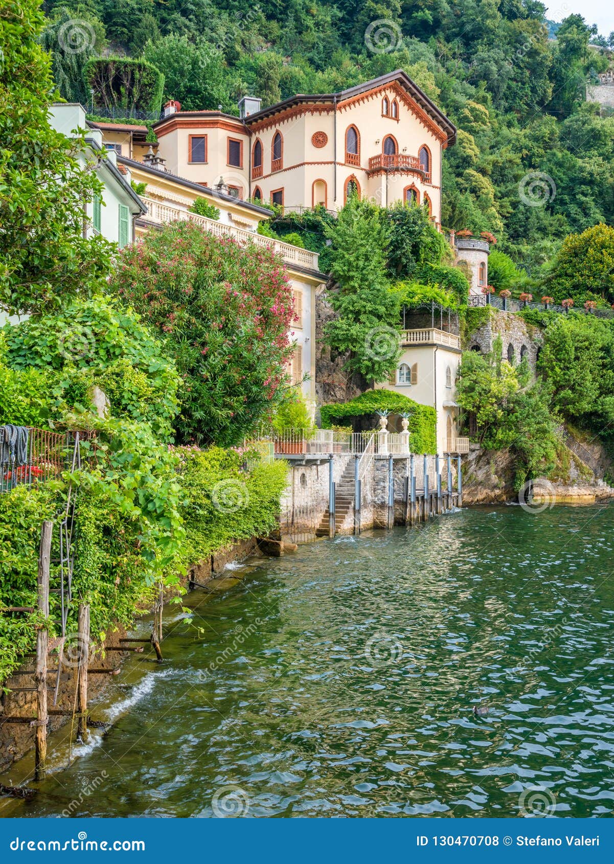 scenic sight in torno, colorful and picturesque village on lake como. lombardy, italy.