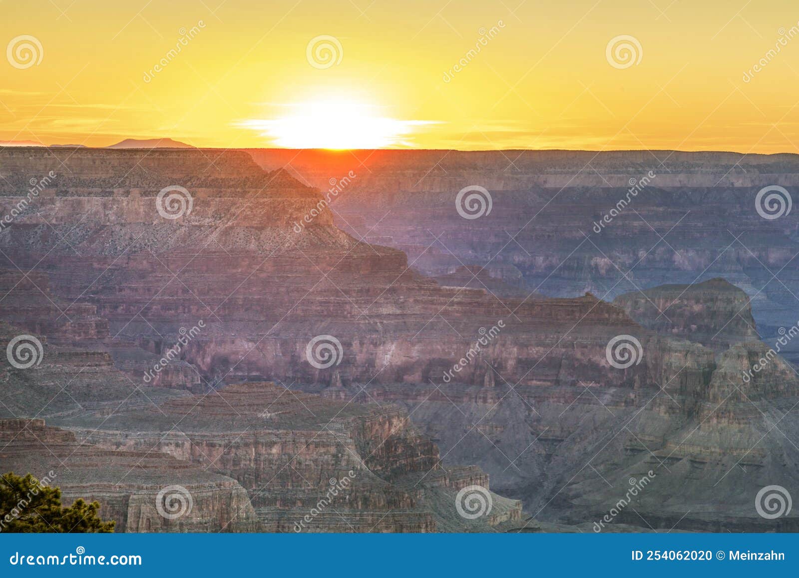 Scenic Sunset View Of The Grand Canyon Usa Stock Photo Image Of