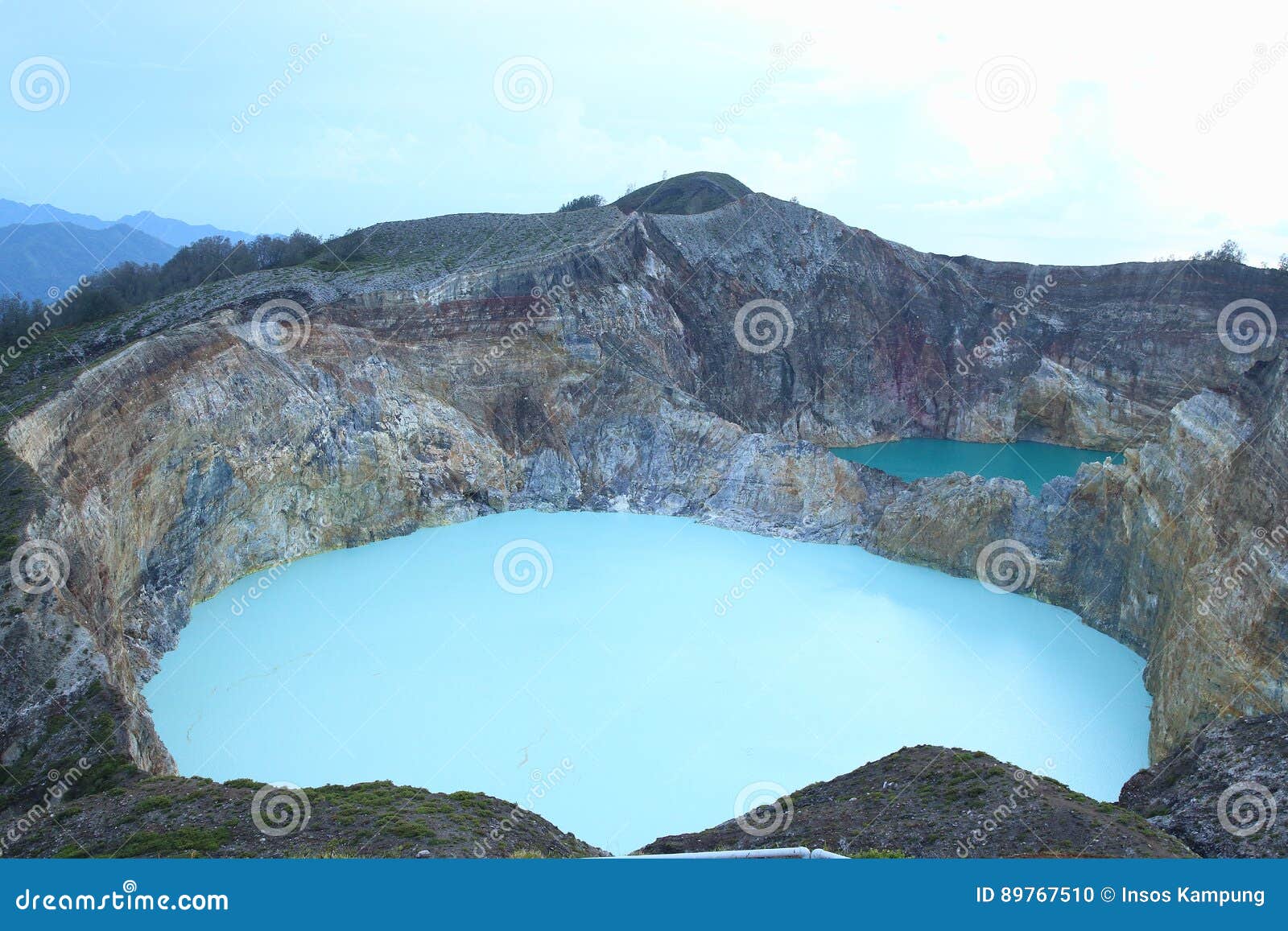 scenic three colored lakes kelimutu, ende