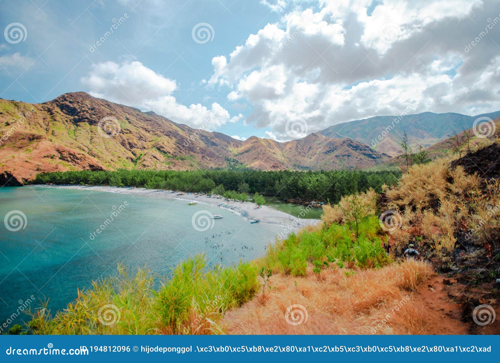 scenic view of anawangin cove, zambales, philippines