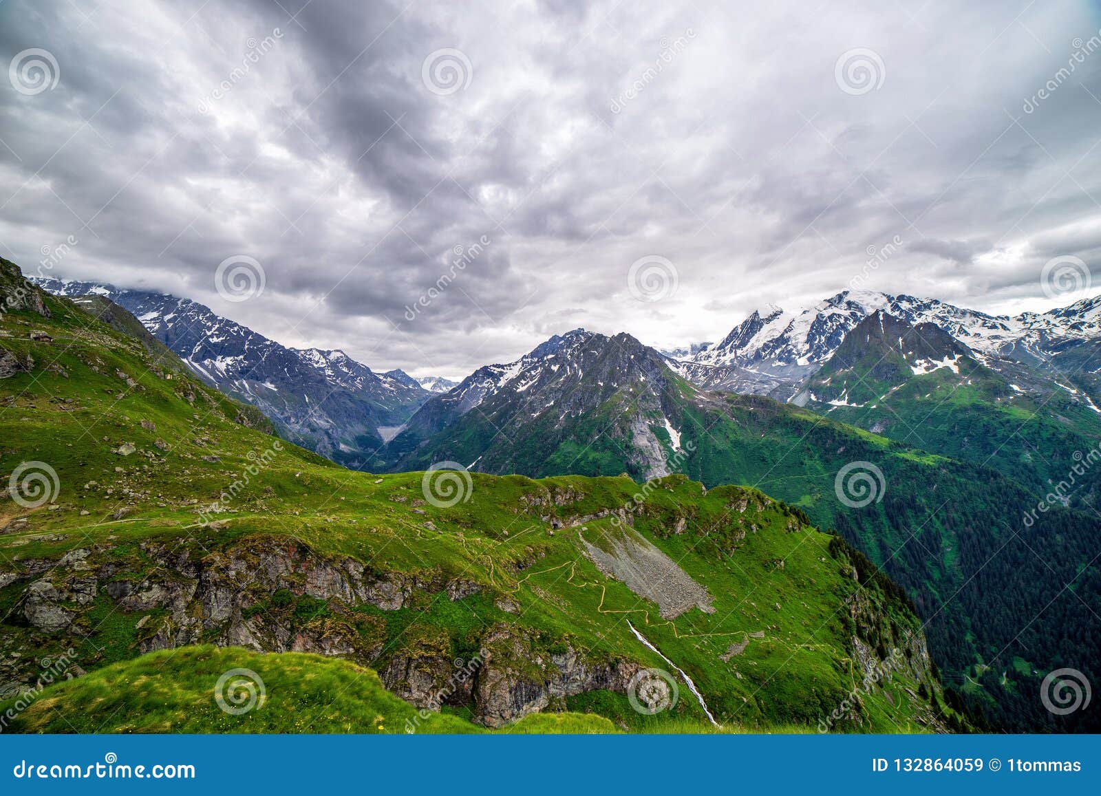 Scenic View Of Beautiful Landscape In Swiss Alps Stock Image Image