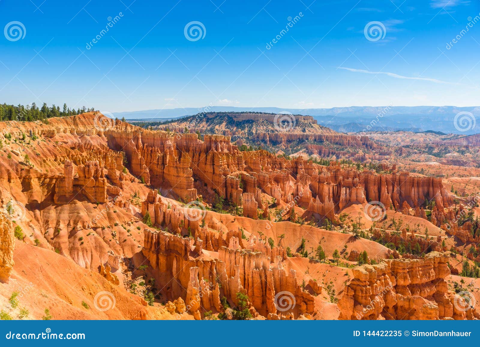 scenic view of beautiful red rock hoodoos and the amphitheater from sunset point, bryce canyon national park, utah, united states