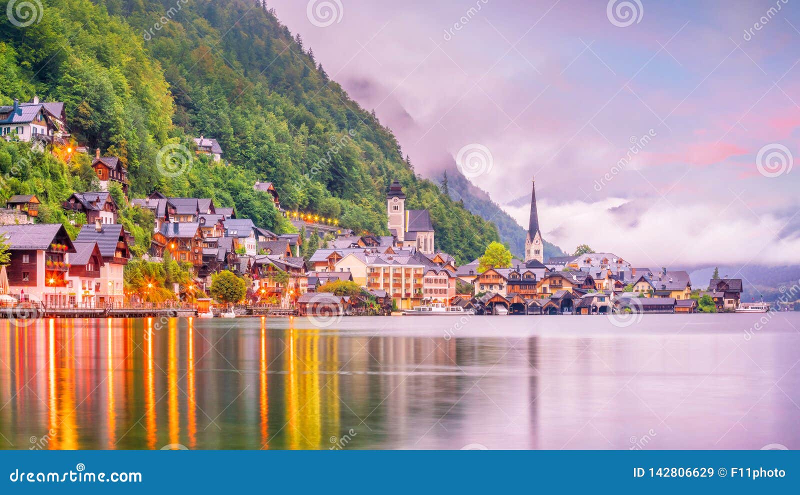scenic view of famous hallstatt village in austria