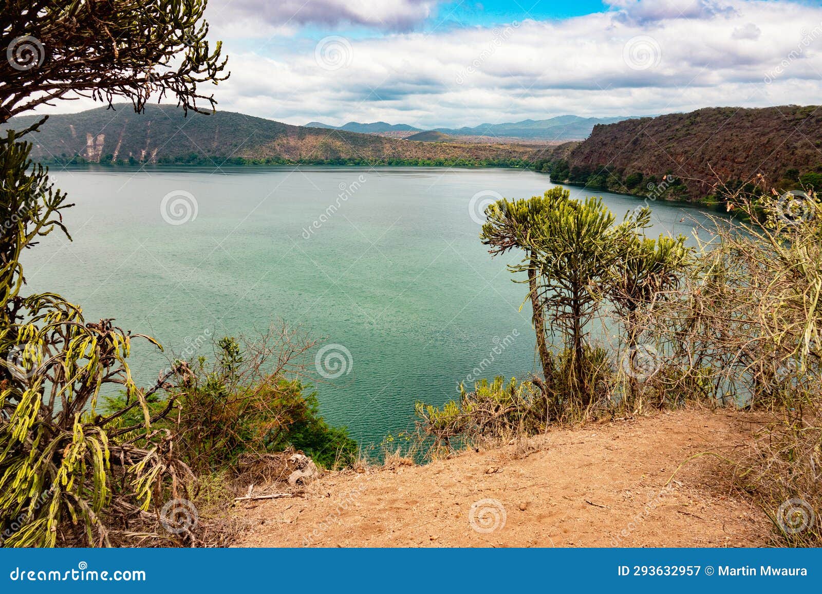 scenic view of lake chala in kenya/tanzania border