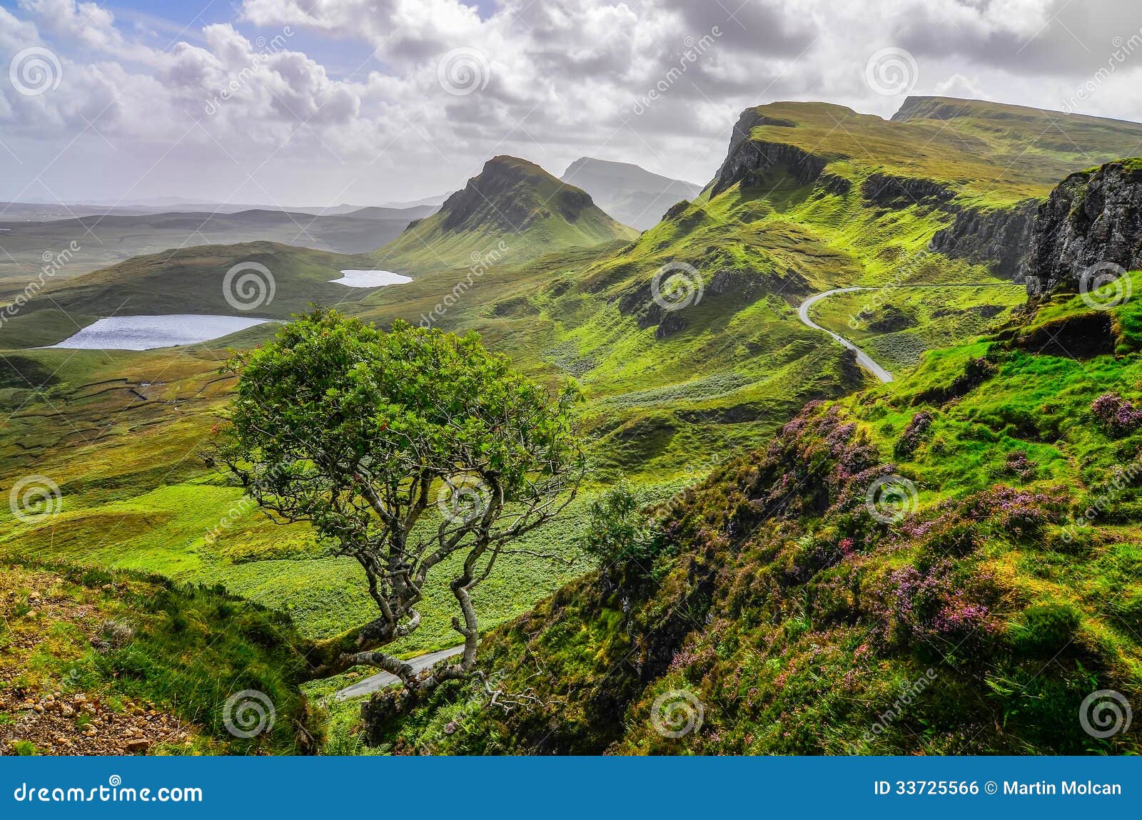 scenic view of quiraing mountains in isle of skye, scottish high