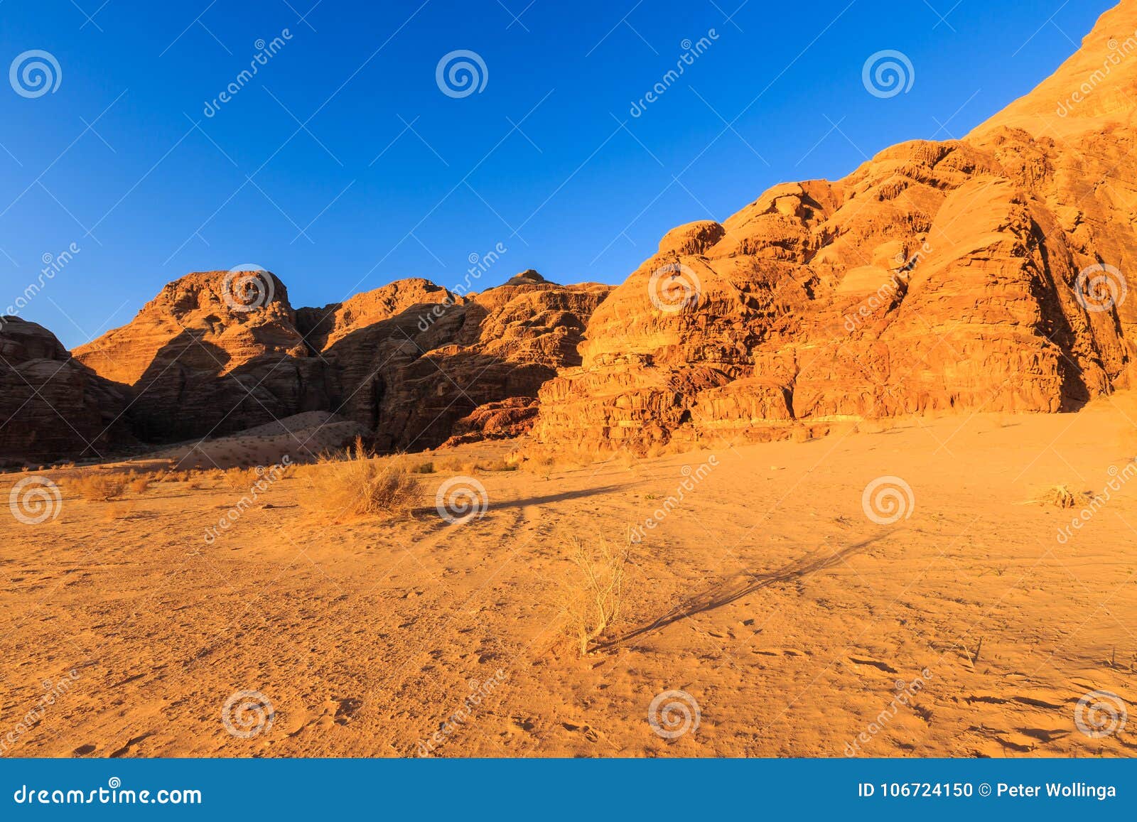 Scenic View of the Red and Yellow Colored Mountain Rocks in the Stock