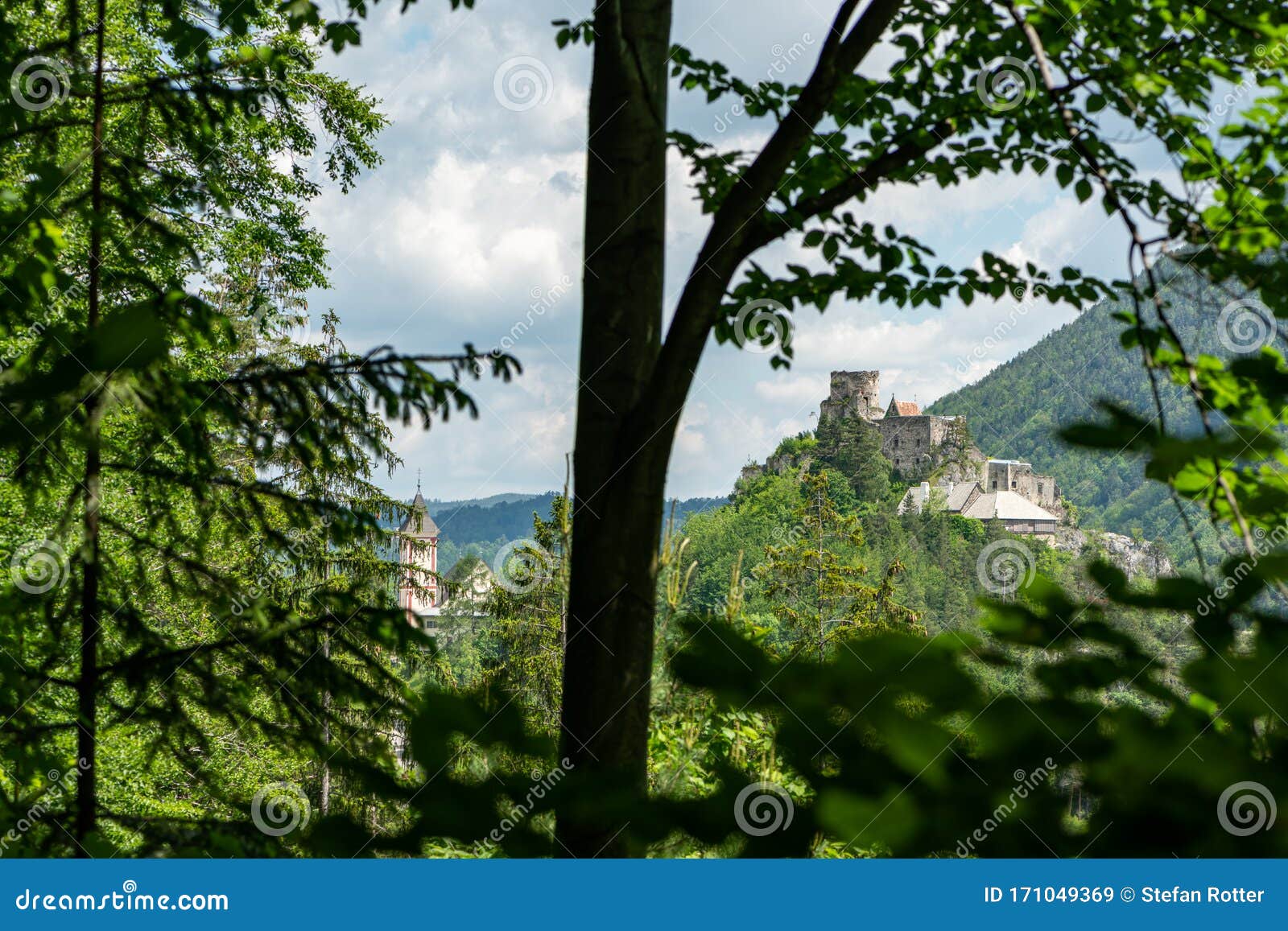 scenic view in semmering mountains on a csunny day in summer