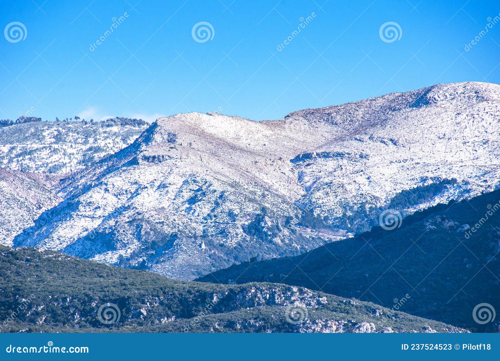 scenic view of snowy forest in taygetus mountain also known as taugetus or taygetos in peloponnese greece