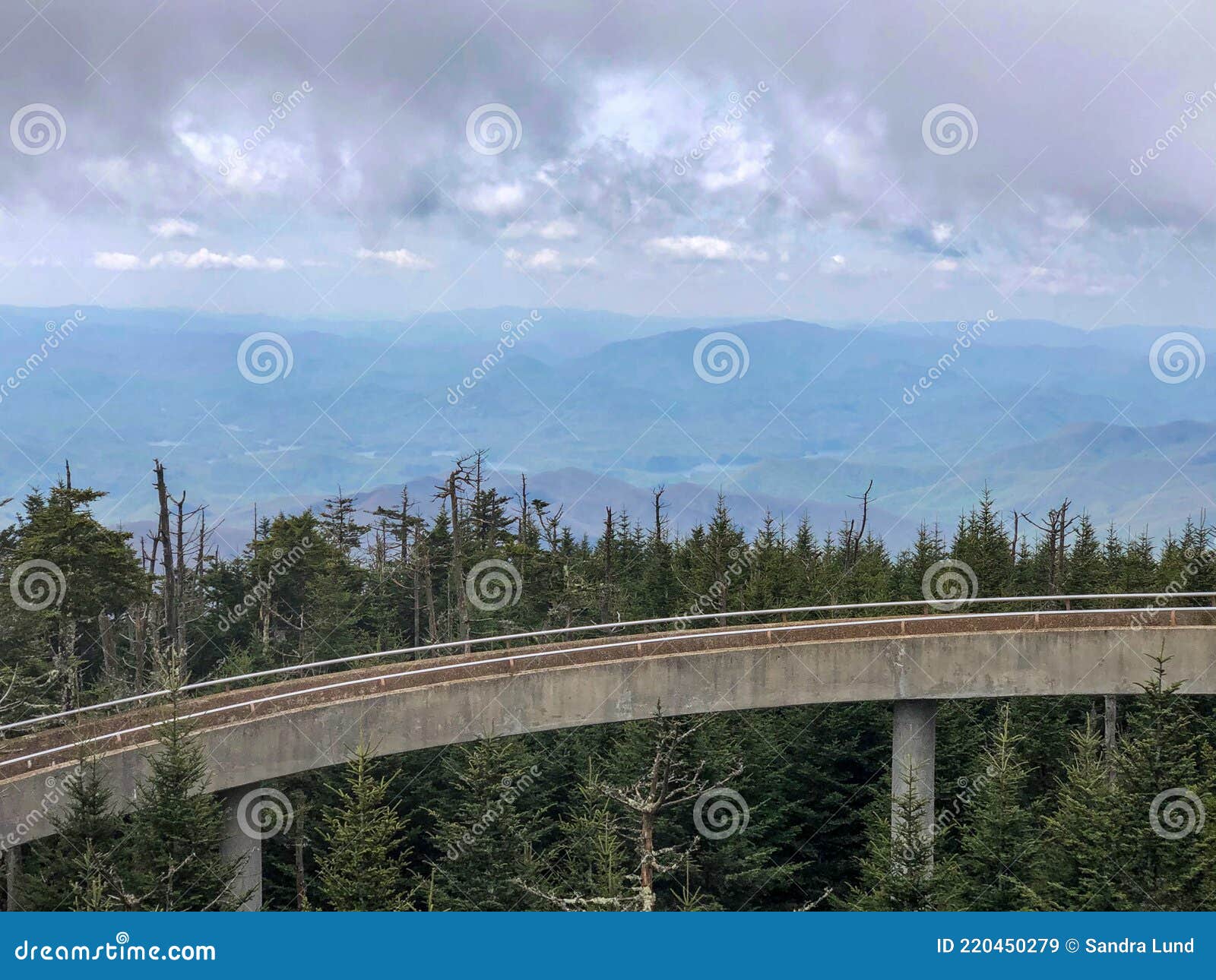 view from clingman`s dome in great smoky mountains