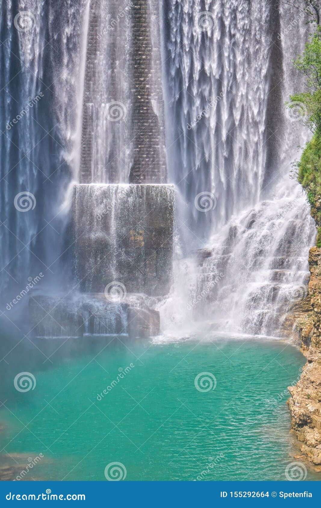 Scenic Waterfalls In The Mountain Stock Photo Image Of Outdoor