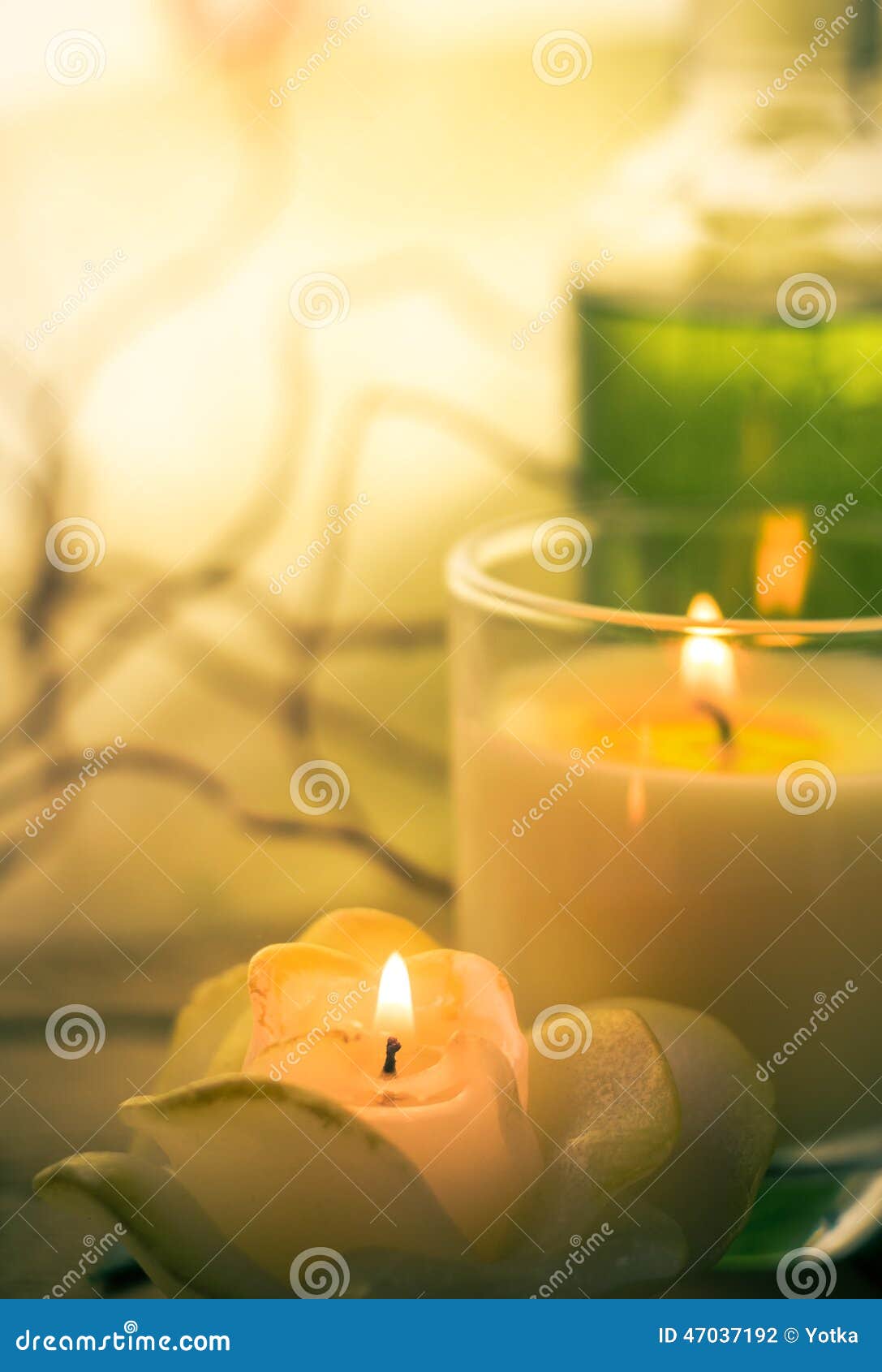 Scented Candles Attributes Rest Relaxation Stock Photo Image of