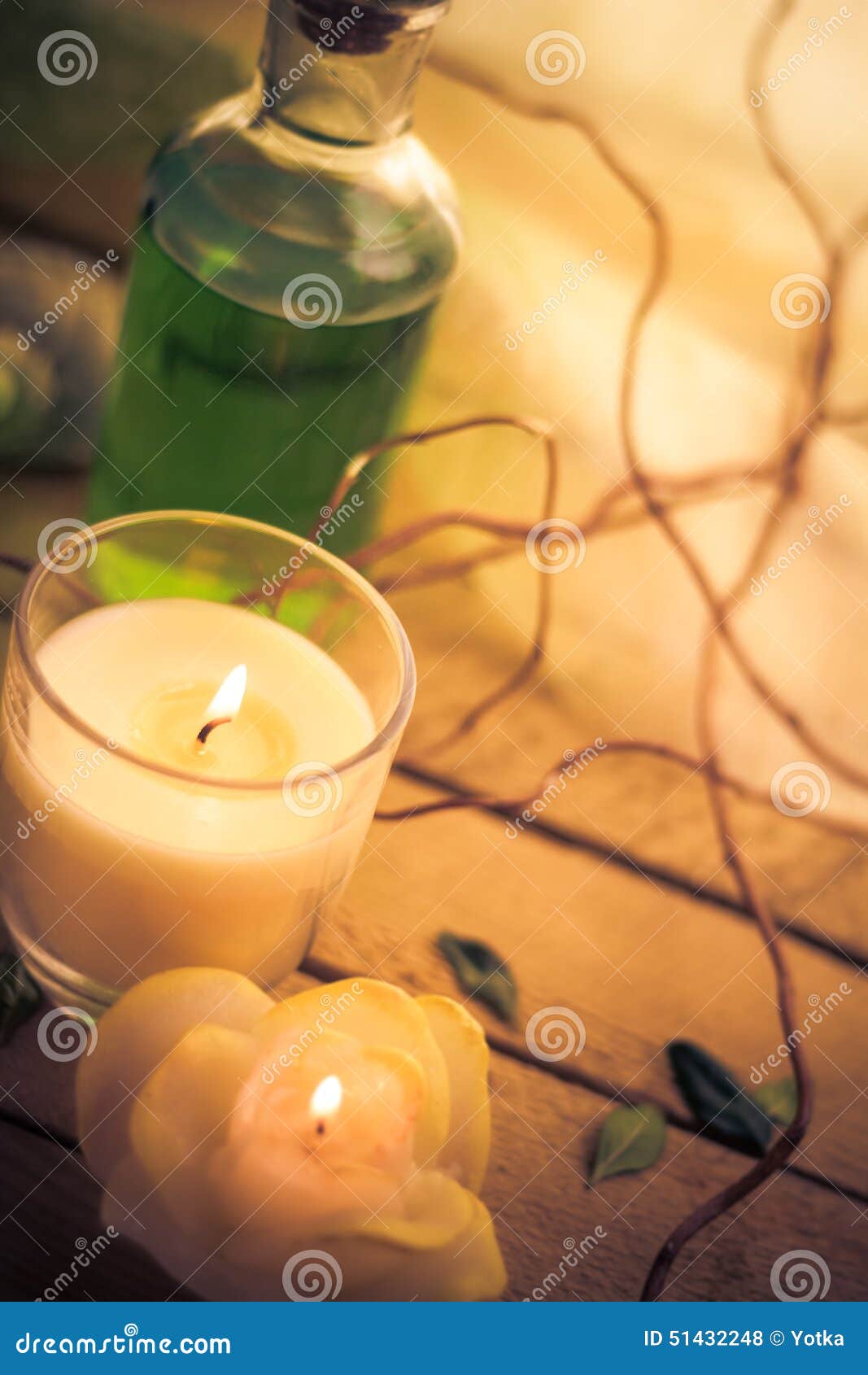 Scented Candles Attributes Rest Relaxation Stock Photo Image of cure