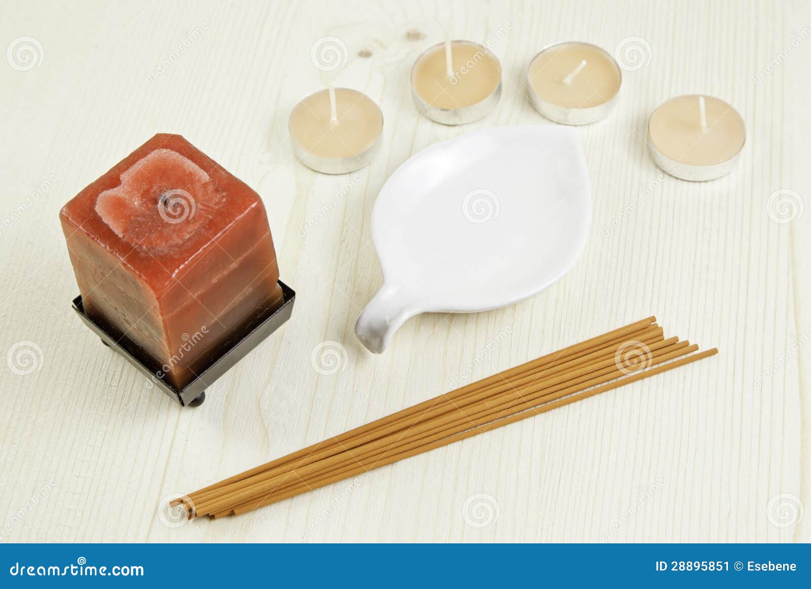 Scented Candles and Incense Sticks Stock Image Image of circle, texture 28895851