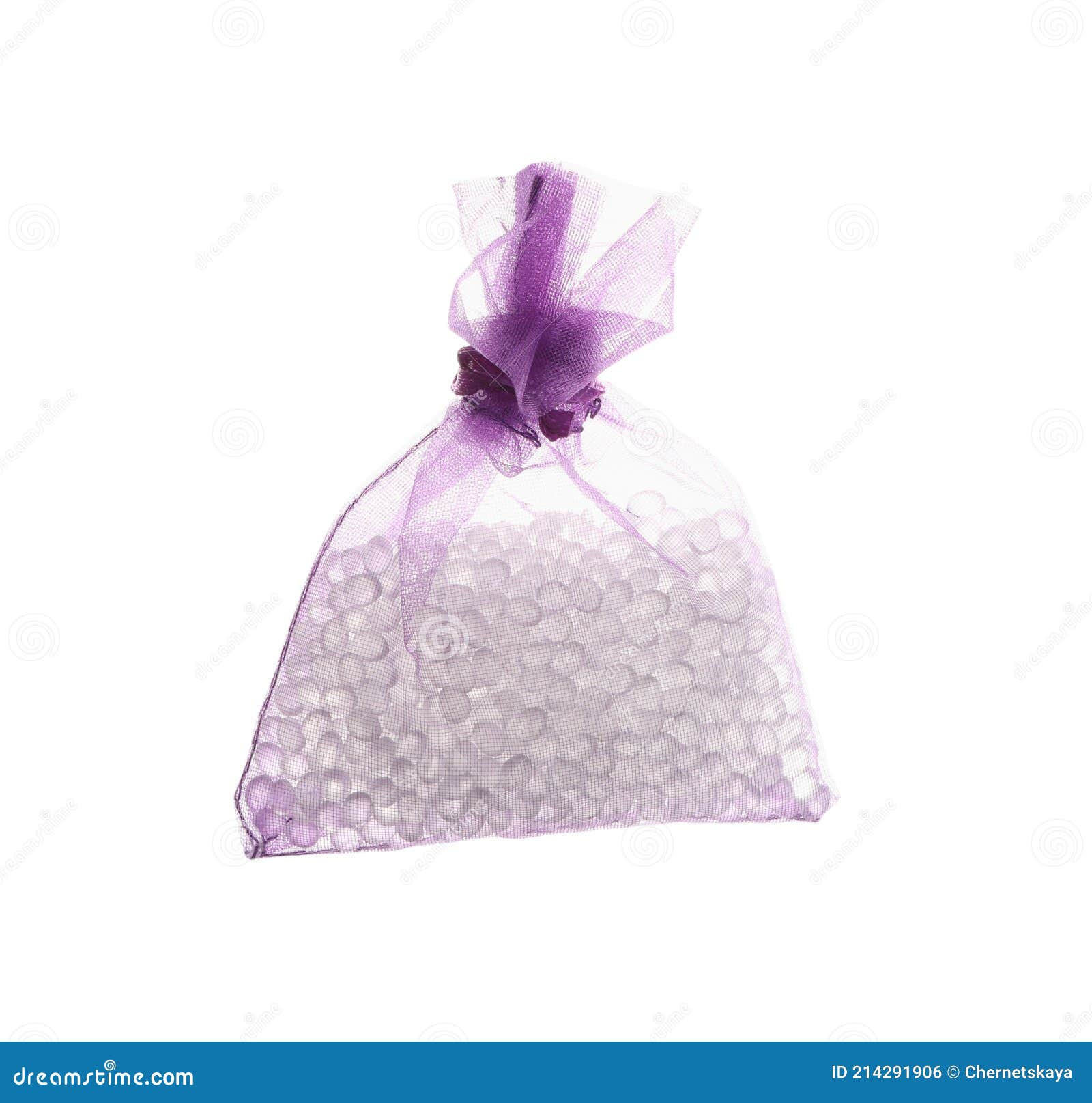 Scented Sachet with Aroma Beads Isolated on White Stock Photo Image